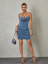 Hestia Strapless Denim Mini Dress